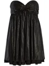 Retroféte Kaiser Metallic Strapless A-line Mini Dress In 黑色