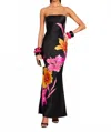 Retroféte Nera Keaton Silk Dress In Mix Primavera In Multi