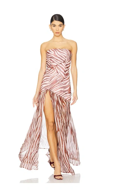 Retroféte Nicole Dress In Earl Rose Zebra