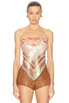 Retroféte Noelle Bandana-print Silk Top