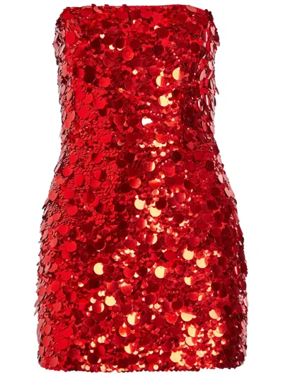 Retroféte Nolia Sequin-embellished Minidress In Red
