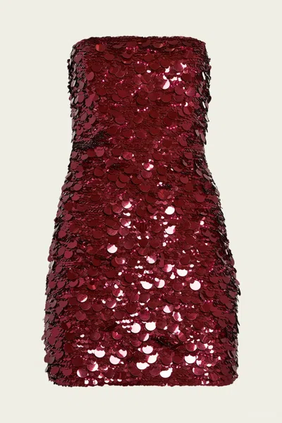 RETROFÉTE NOLIA SEQUIN MINI DRESS IN MULBERRY
