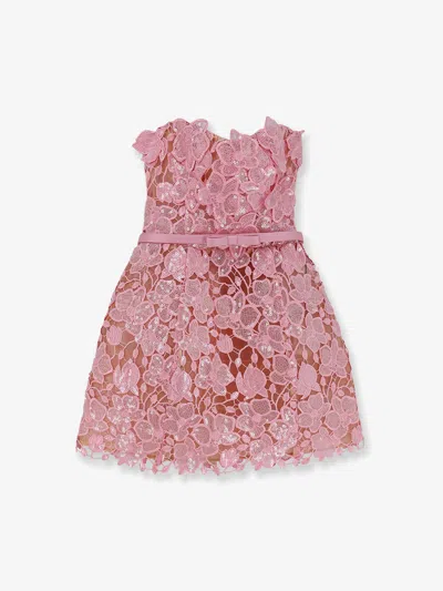 Retroféte Novalie Mini Dress With Satin Belt In Pink