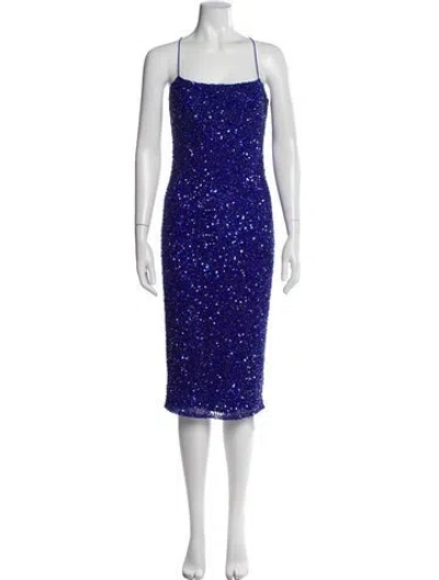 Pre-owned Retroféte Nylon Midi Length Dress In Blue