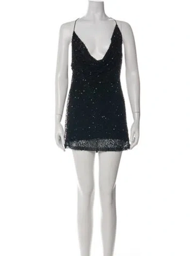 Pre-owned Retroféte Nylon Mini Dress In Black