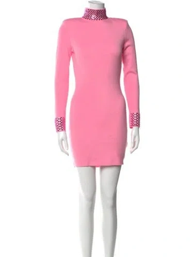 Pre-owned Retroféte Nylon Mini Dress In Pink