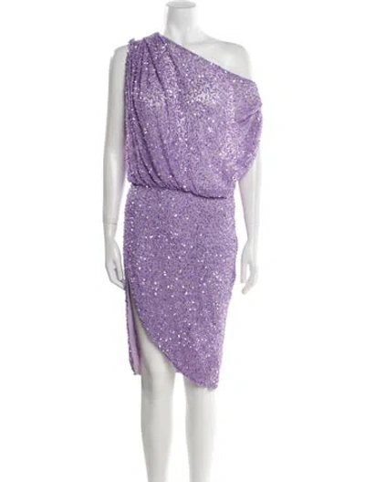 Pre-owned Retroféte Nylon Mini Dress In Purple