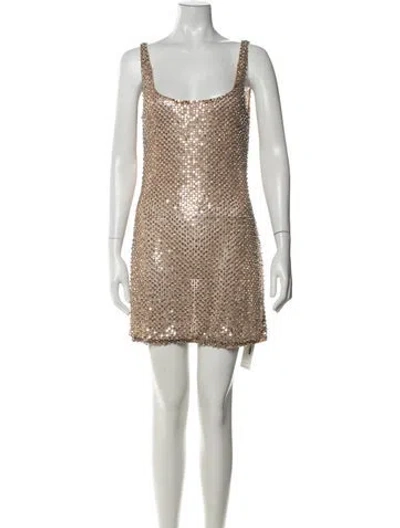 Pre-owned Retroféte Nylon Mini Dress W/ Tags In Neutrals