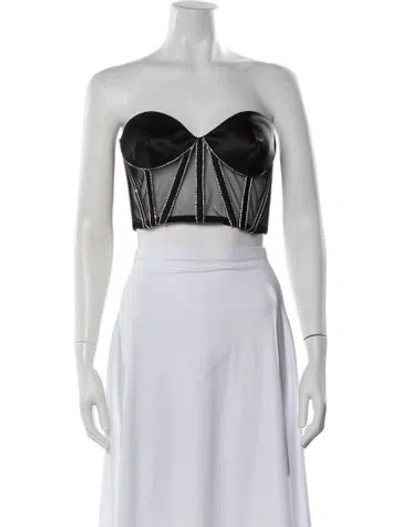 Pre-owned Retroféte Nylon Strapless Crop Top In Green