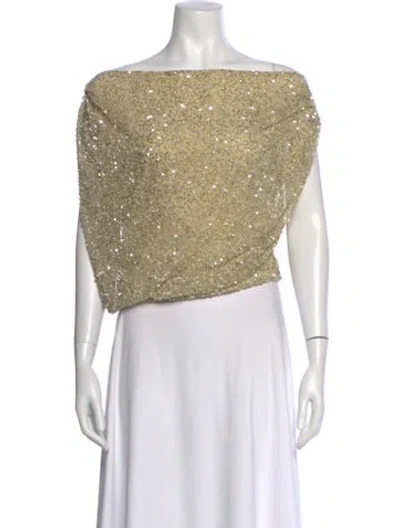 Pre-owned Retroféte Off-the-shoulder Sleeveless Top In Neutral