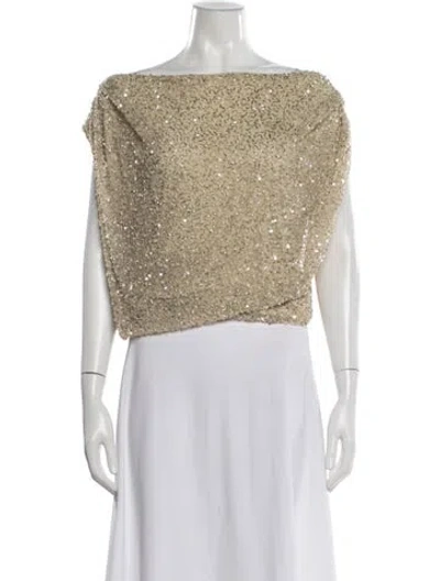 Pre-owned Retroféte Off-the-shoulder Sleeveless Top In Neutrals