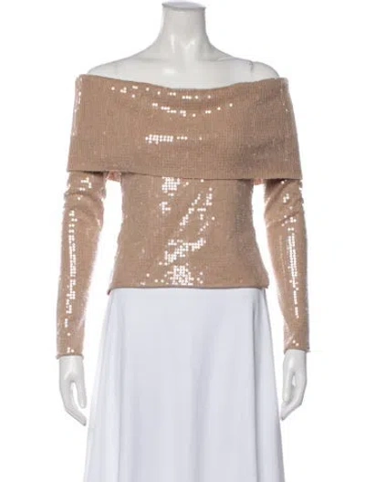Pre-owned Retroféte Off-the-shoulder Sweater In Neutral