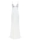 Retroféte Oline Sequin-embellished Maxi Dress In White