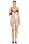 Retroféte Olive Sequin Dress Cream In Cream