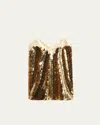Retroféte Olive Sequined Mini Dress In Gold