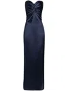 Retroféte Olivine Twist Column Dress In Blue