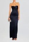 Retroféte Olivine Twist Column Dress In Navy