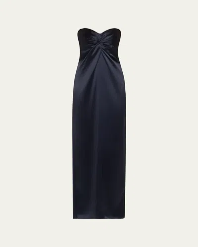 Retroféte Olivine Twist Column Dress In Navy