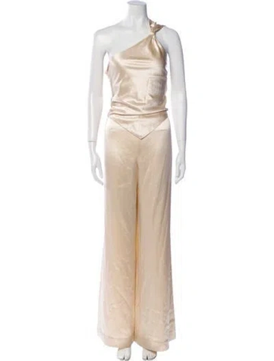 Pre-owned Retroféte One-shoulder Jumpsuit W/ Tags In Neutral
