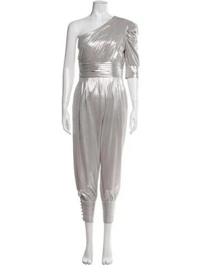 Pre-owned Retroféte One-shoulder Jumpsuit W/ Tags In Silver