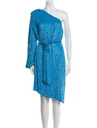 Pre-owned Retroféte One-shoulder Knee-length Dress W/ Tags In Blue