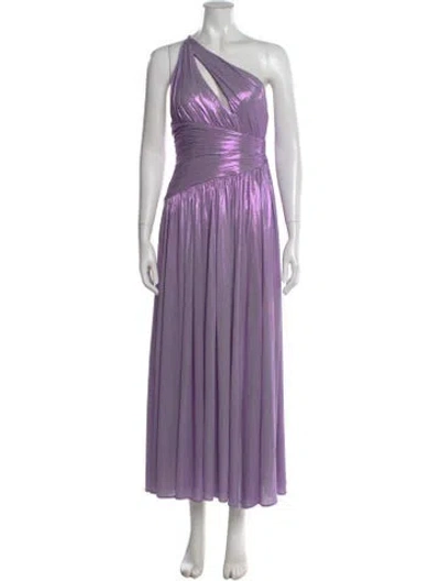 Pre-owned Retroféte One-shoulder Long Dress In Purple