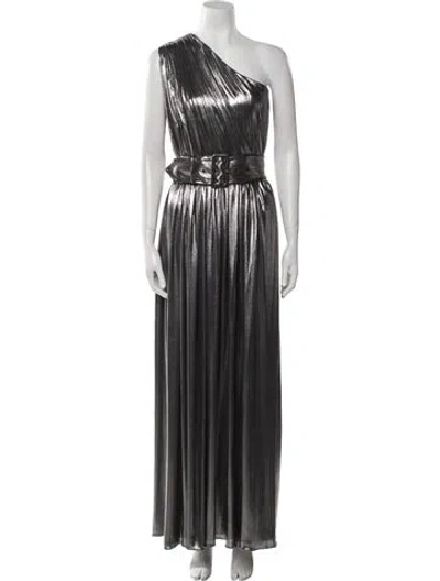 Pre-owned Retroféte One-shoulder Long Dress In Silver