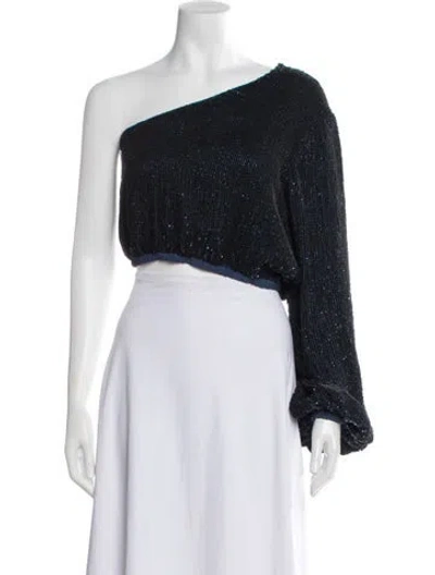 Pre-owned Retroféte One-shoulder Long Sleeve Top W/ Tags In White