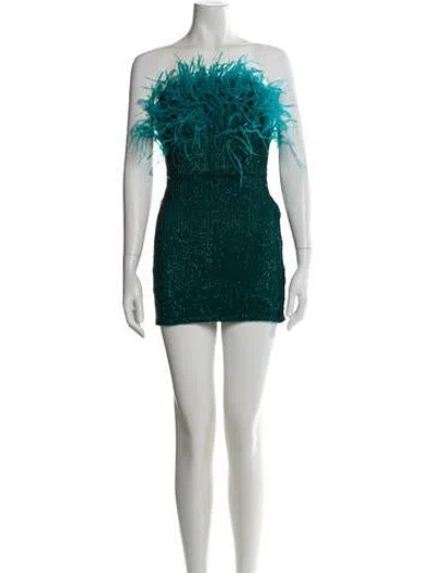 Pre-owned Retroféte One-shoulder Mini Dress In Blue