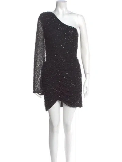 Pre-owned Retroféte One-shoulder Mini Dress W/ Tags In Black