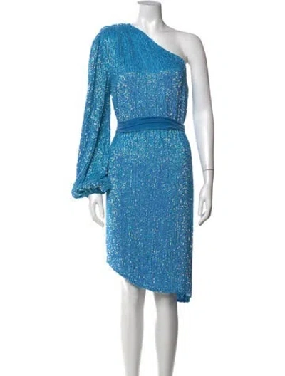 Pre-owned Retroféte One-shoulder Mini Dress W/ Tags In Blue