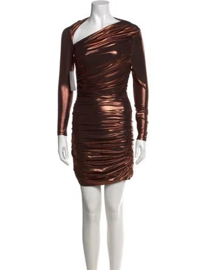 Pre-owned Retroféte One-shoulder Mini Dress W/ Tags In Brown
