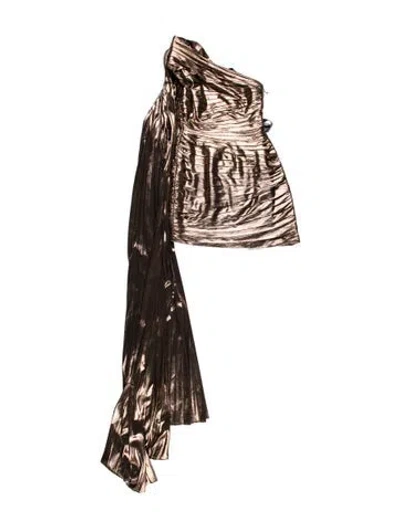 Pre-owned Retroféte One-shoulder Mini Dress W/ Tags In Brown