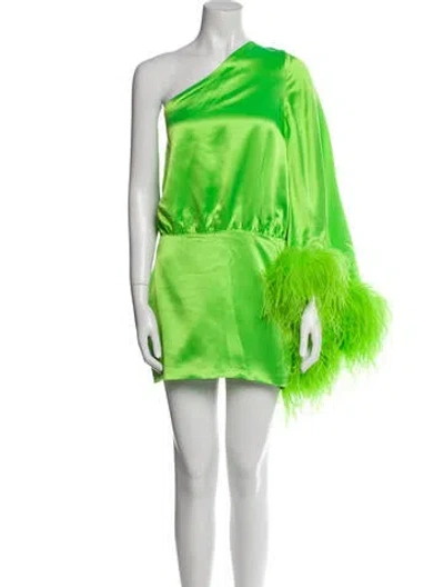 Pre-owned Retroféte One-shoulder Mini Dress W/ Tags In Green