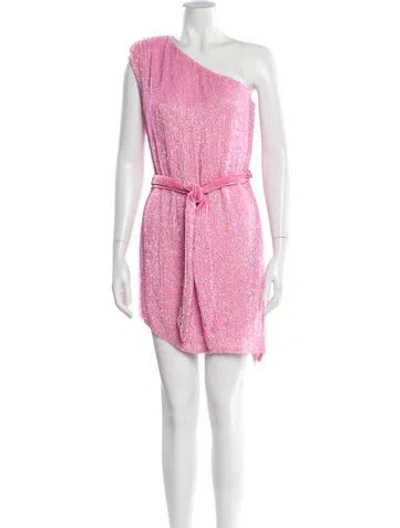 Pre-owned Retroféte One-shoulder Mini Dress W/ Tags In Pink