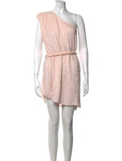 Pre-owned Retroféte One-shoulder Mini Dress W/ Tags In Pink