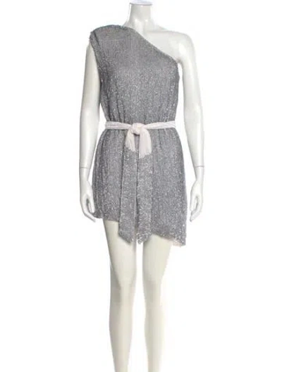 Pre-owned Retroféte One-shoulder Mini Dress In White