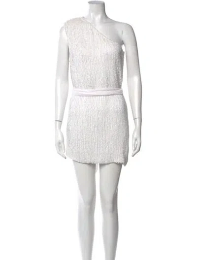 Pre-owned Retroféte One-shoulder Mini Dress In White