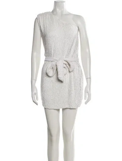 Pre-owned Retroféte One-shoulder Mini Dress In White
