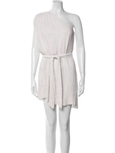 Pre-owned Retroféte One-shoulder Mini Dress In White