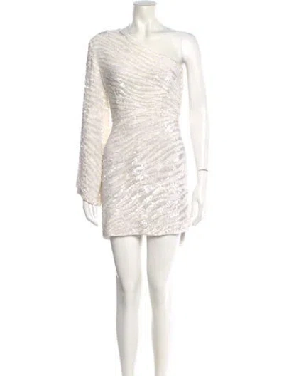 Pre-owned Retroféte One-shoulder Mini Dress In White