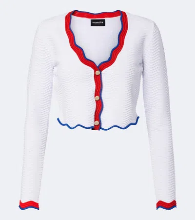 Retroféte Retrofête Orlaithe Ribbed-knit Cardigan In White