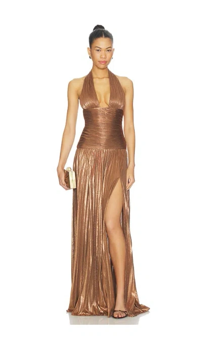 Retroféte Orlina Dress In Brown