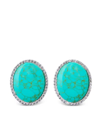 Retroféte Oval-shape Earrings In Green