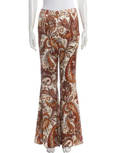 Pre-owned Retroféte Paisley Print Flared Pants W/ Tags In Multi