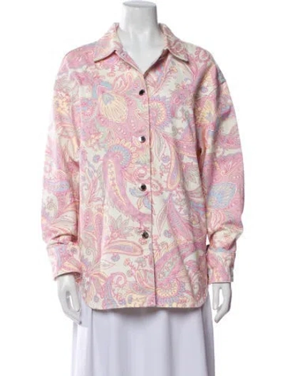 Pre-owned Retroféte Paisley Print Jacket In Pink