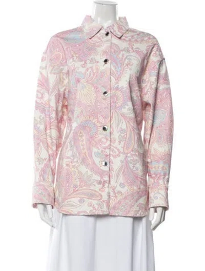 Pre-owned Retroféte Paisley Print Jacket In Pink
