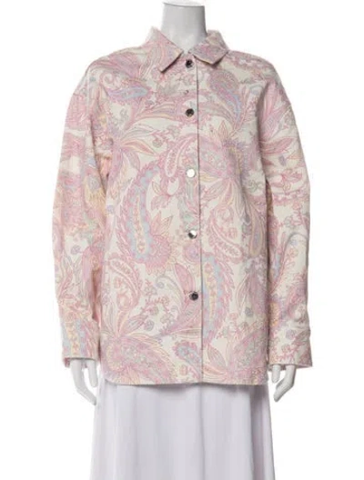 Pre-owned Retroféte Paisley Print Jacket W/ Tags In Pink
