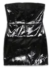 Retroféte Minikleid In Lackoptik In Black