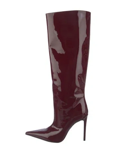Pre-owned Retroféte Patent Leather Boots In Burgundy